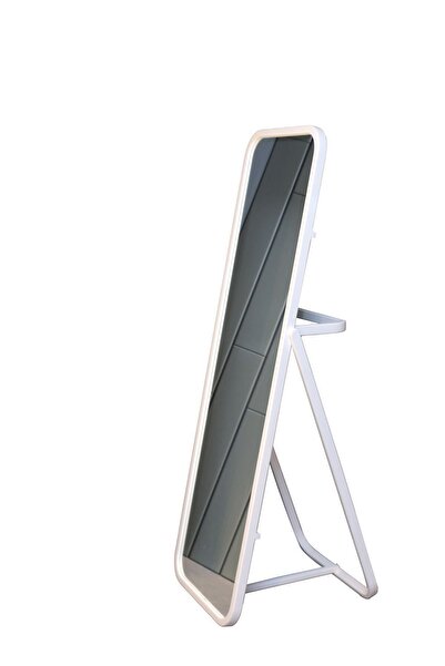 Diva Ahşap Dabaa-b 001 beyaz renk askılıklı boy aynası