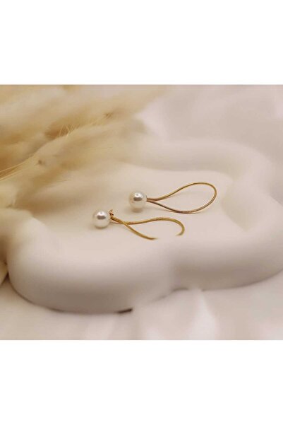 EE ACCESSORYYY İncili İpli Çelik Küpe