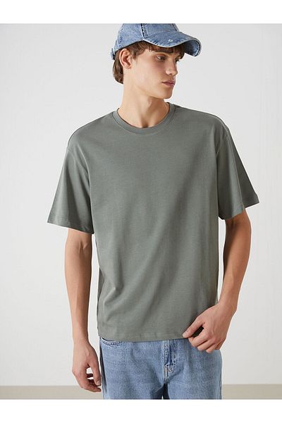 LC Waikiki Ανδρικό μπλουζάκι Lcwk Crew με κοντό μανίκι χτενισμένο βαμβακερό