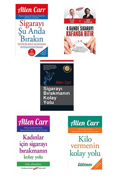 Butik Yayıncılık Sigarayı Bırakmanın Kolay Yolu 5'li Kitap Seti