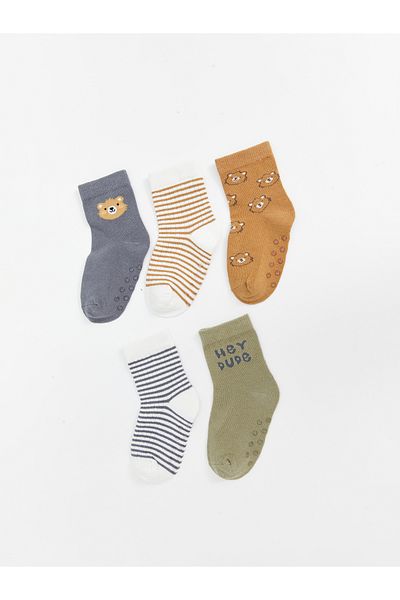 LC Waikiki Set of 5 Printed Socks for Baby Boy