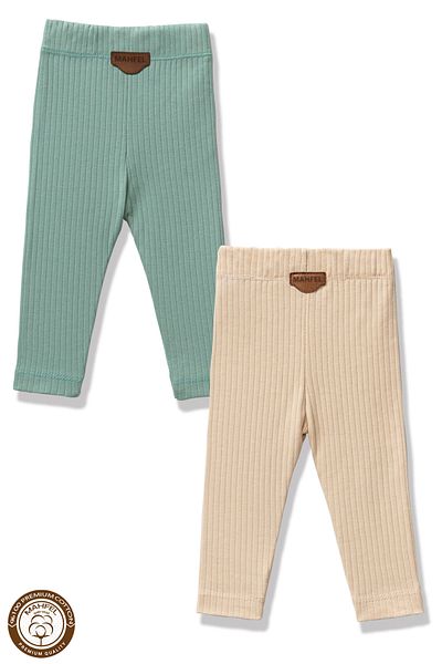 MAHFEL Premium 2-Piece Baby and Child Tights Set (100% Cotton)
