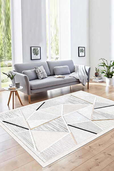 G&C HOME Dijital Kaymaz Yıkanabilir Modern Renkli  Hasır Desenli Mutfak Halıs...