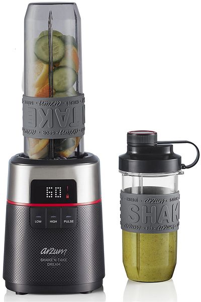 Arzum AR1148 Shake'N Take Dream Personal 500 W Smoothie-Mixer – Schwarz