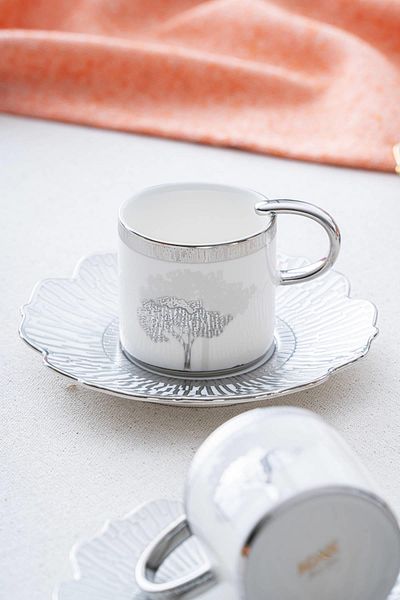ACAR Hadeon 6-Person Coffee Cup Set - Silver