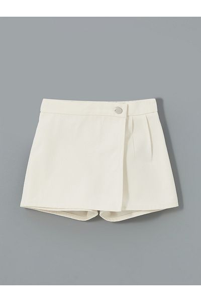 LC Waikiki Basic Girl's Shorts Skirt with Elastic Waist