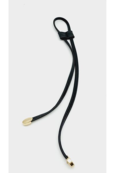 Genel Markalar Çanta Aksesuar Siyah Suni Deri Dikişli Büzgü Light Gold Metalli