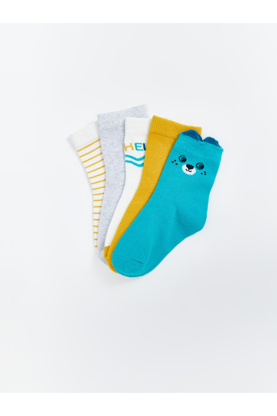 LC Waikiki Set of 5 Printed Socks for Baby Boy