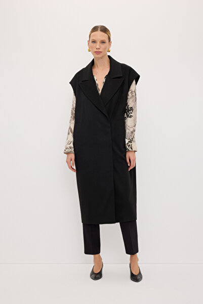 Love My Body Kaşe Uzun Yelek