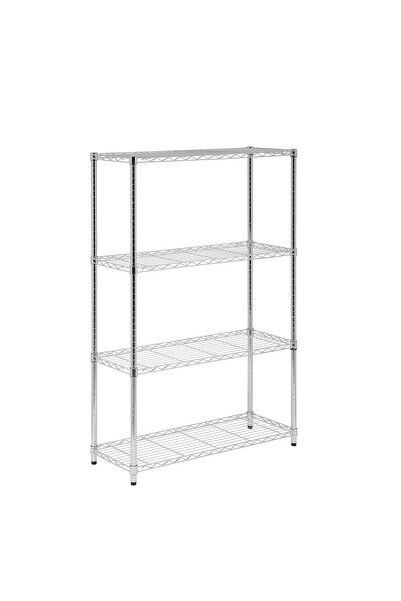 HONEY CAN DO HOUSEMART Honey-Can-Do 4-Tier Adjustable Steel Wire Shelving Uni...