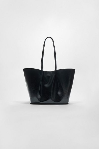 Stradivarius Soft shopper bag with clip buckle