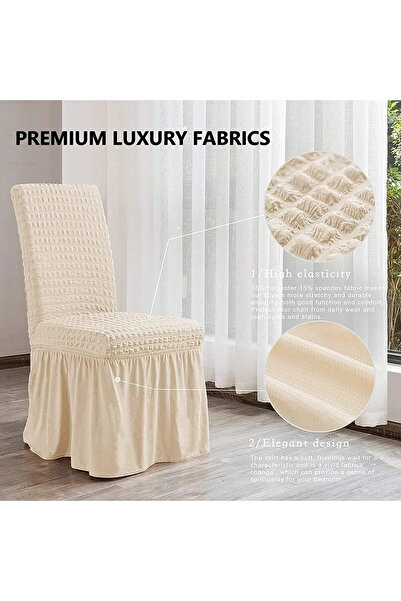 StarMall brürümcük ETEKLİ sandalye kılıfı, lastikli,esnekli sandalye örtüsü 1 adet