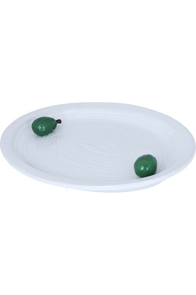 Alsaif Gallery Porcelain Serving Plate Al Seif Gallery, 35.9×25.7×4.1 cm, Round - White