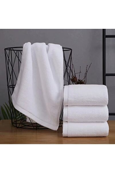 MUBX 10 ШТУК Готельний рушник Бавовняний 50x90см Білий Рушник для рук Рушник для волосся 210гр Рушник