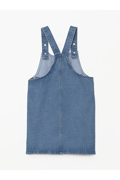 LC Waikiki Dívčí džínové šaty Minnie Mouse s čtvercovým výstřihem