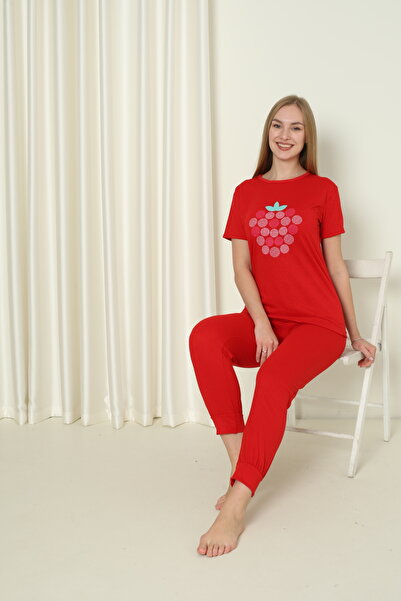 FAMES PİJAMA KISA KOL YAZLIK PİJAMA TAKIMI PAMUKLU