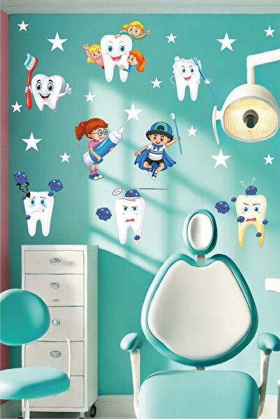 Ayza Tasarım Set de autocolante pentru clinică dentară și medicină - Autocola...