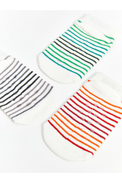 LC Waikiki Çizgili Erkek Bebek Patik Çorap 5'li