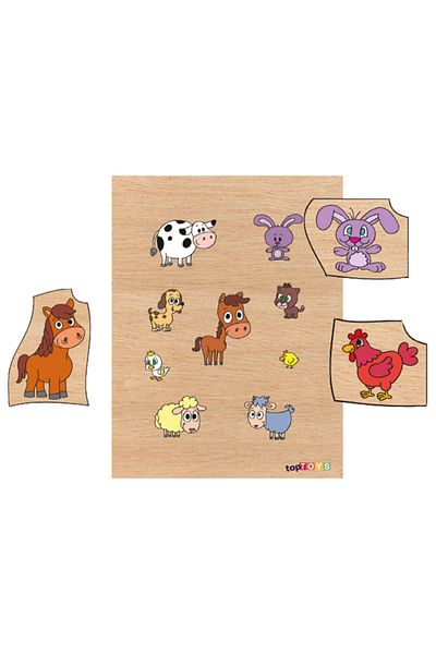 Toptoys Who's Kitten - Guess, Wood Matching