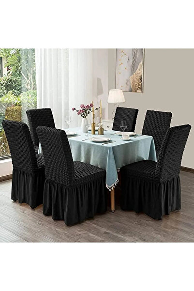 upmall Chair Cover with Skirts, Elastic and Stretchy Chair Cover 6-Pc