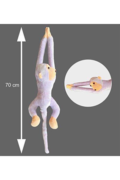 KOZART Peluş Maymun, Elleri Yapışabilen Uyku Ve Oyun Arkadaşı -70 Cm