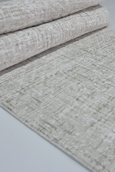 Babil Home Non-Slip Base Cutting Runner Living Room Hallway Kitchen Carpet Ymr5002 Stone
