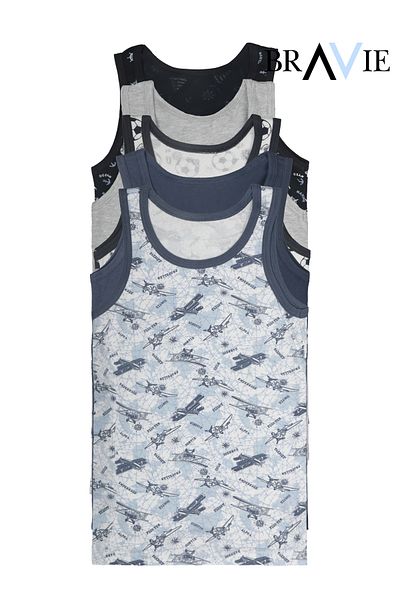 Bravie Colorful Sports Themed Illustrated Boy Undershirt
