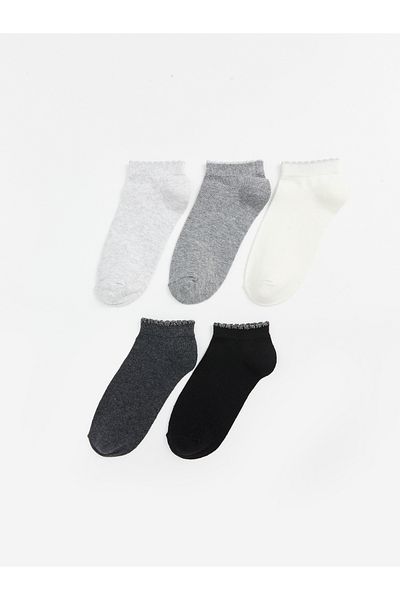 LC Waikiki Women's Flat Booties Socks 5 Pack
