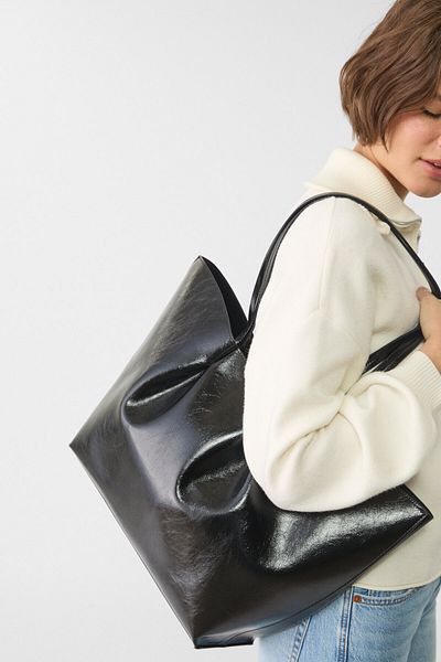 Stradivarius Soft shopper bag with clip buckle