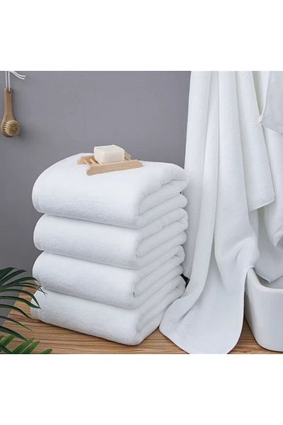 MUBX 10 ΤΕΜ Πετσέτα ξενοδοχείου Βαμβακερή 50x90cm Λευκή πετσέτα χεριών Πετσέτα μαλλιών 210gr Πετσέτα