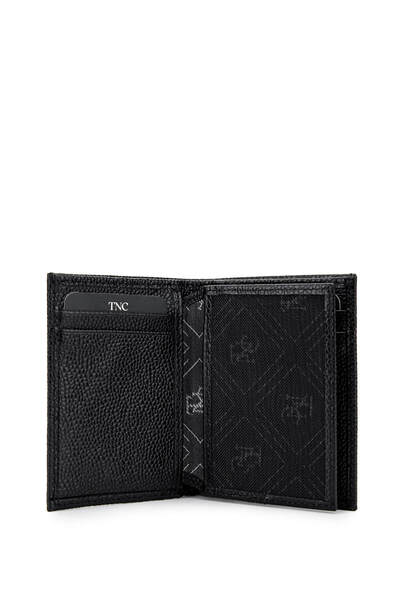 Tamer Tanca Men's Genuine Leather Black Caviar Wallet Wallet