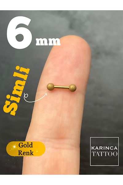 Karınca Piercing Gold Color Glitter Small Stick Rook Forward Helix Cartilage Ear Piercing