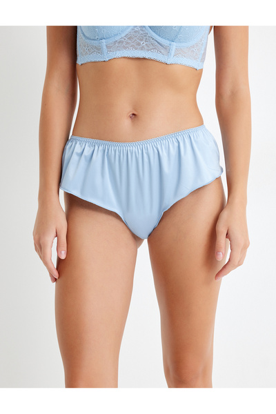 Koton Rahat Kalıp Yüksek Bel Saten Şort Külot