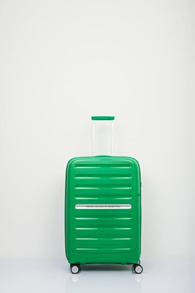 Benetton Trolley Valiz Yeşil Orta Boy 14BNT1000-02-Y
