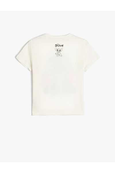 Koton Short Sleeve Crew Neck Cotton Licensed Stitch T-Shirt