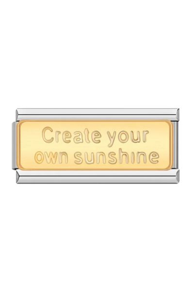 SiestaAccessories Sunshine Written Double Link Bracelet Charm - Create Your Own