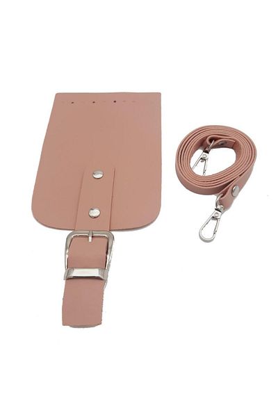 Nusrat Bilişim Faux Leather Bag Set - Cover with Buckle and Attachment, Powder
