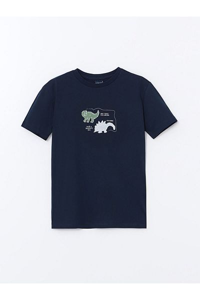 LC Waikiki New Season Crew Neck Dinosaur Printed Boys T-Shirt - S5I153Z4