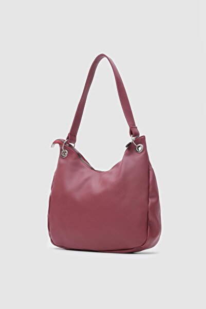 Shule Bags Valerie Oval Shoulder Bag Claret Red