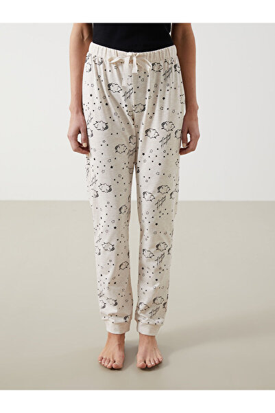 LC Waikiki Peak Yeni Sezon Beli Lastikli Desenli Kadın Jogger Pijama Alt