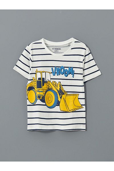 LC Waikiki Lcw Kids Crew Neck Boy's Pajamas Set with Shorts