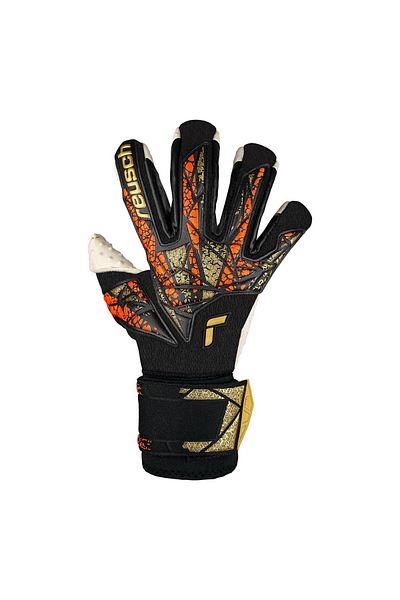 Reusch 5470978   Attrakt Speedbump Ortho - Black and Gold Keeper Gloves