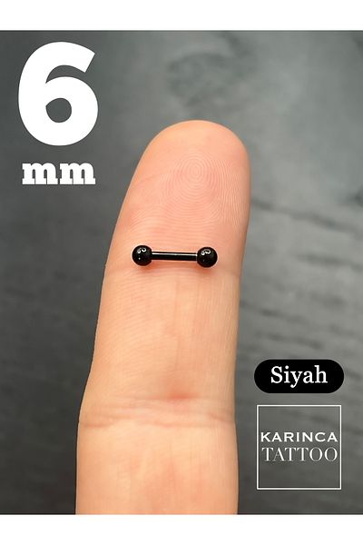 Karınca Piercing Smallest Size 6 Mm Black Rod Rook Forward Helix Cartilage Ear Piercing