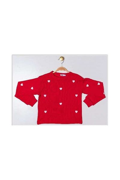 JOY GİRL - 130-01-25 SUSION GIRL'S SWEATER CU INIMĂ BRODATĂ 5-12 ANI