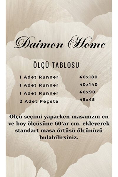 Daimon Home Roma Gg Model Güpürlü 5'li Runnerlı Salon Takımları Oda Takımları ( Ranır )