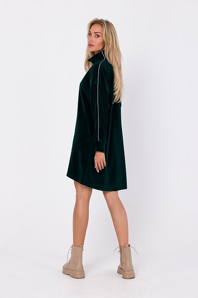 Made of Emotion Asymmetric velour dress