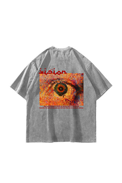 Sekizbiraltı Vision Printed Oversize 24/1 Premium Washable White Tshirt