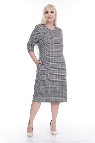 modayız Jacquard Pocketed Winter Plus Size Dress 8a-2265