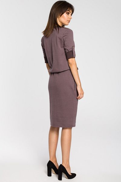 BEWEAR Dress with a stand-up collar and a placket neckline