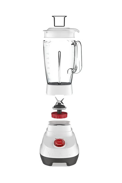 Moulinex خلاط | صانعة سموثي سوبر | خلاط | 2 ملحق | 2 لتر 700 وات LM207128 أبيض